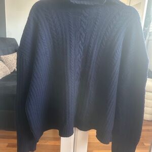Ralph Lauren Wool Dark Blue Turtleneck Sweater